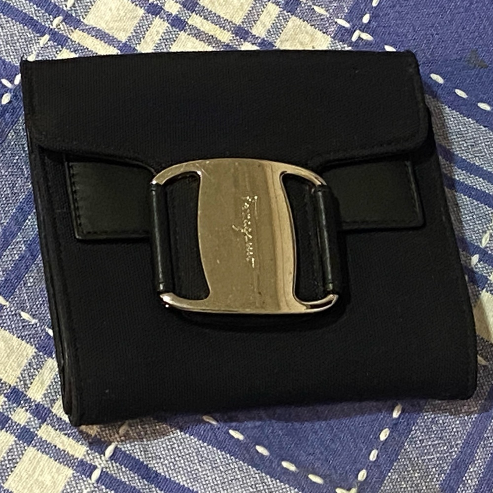 Salvatore Ferragamo buckle nylon wallet